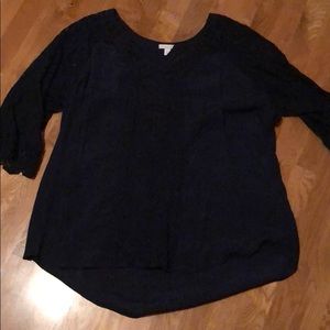 Navy Blue Westport Dress Barn 3/4 sleeve shirt